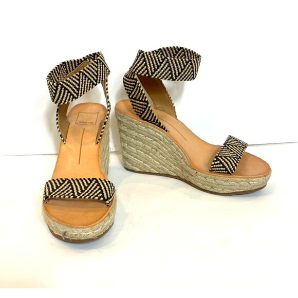 Dolce Vita Pia Espadrille Jute Wrapped Wedge Sandals Size 8 Natural Multi Color - Picture 3 of 9